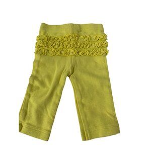Just One You Carters Girls Infant baby Size 3 Months Yellow pull on Pants Ruffle